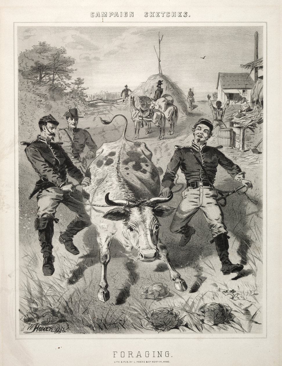 Campaign Sketches: Foraging, 1863. av Winslow Homer