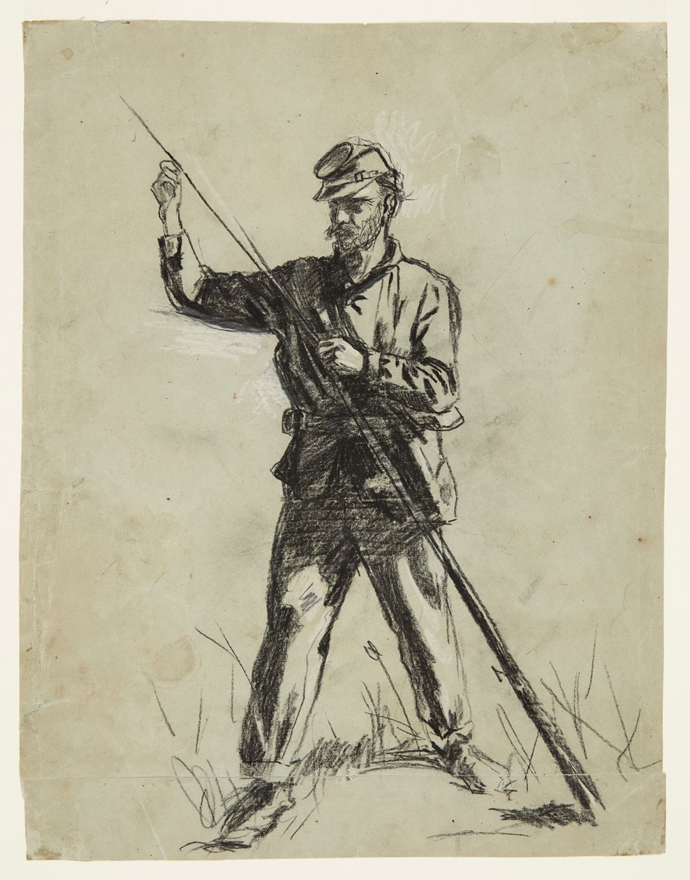 Kavalerisoldat laster en rifle av Winslow Homer