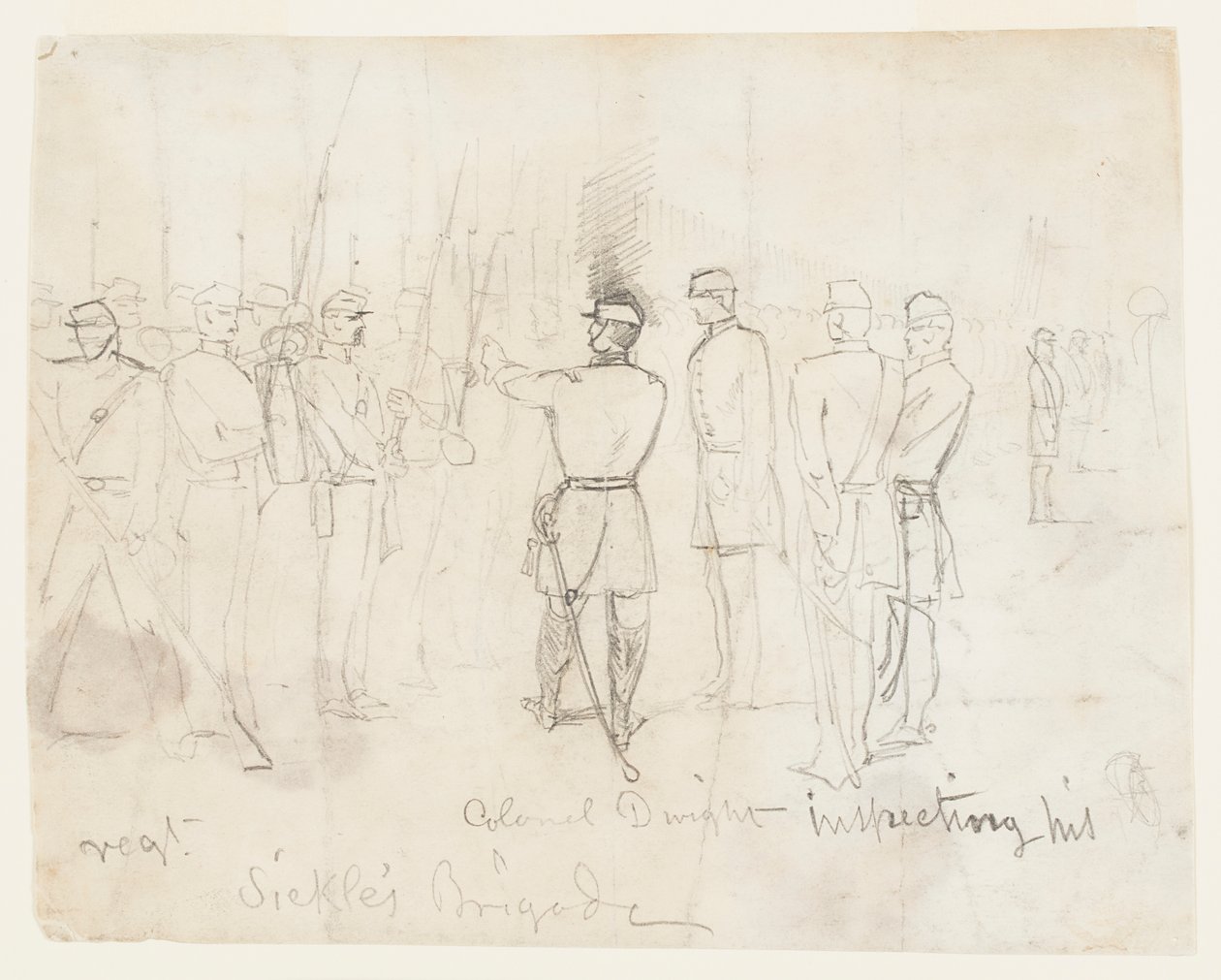 Oberst Dwight inspiserer sitt regiment av Winslow Homer
