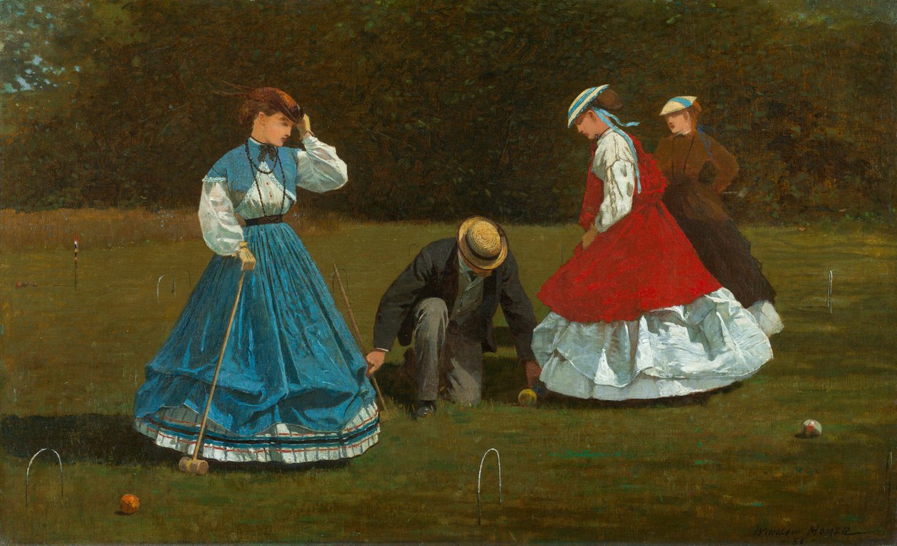 Krokketscene, 1866. av Winslow Homer