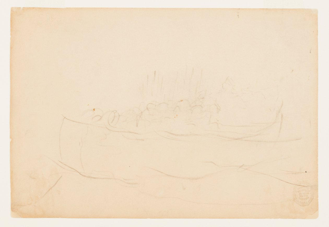 Dory fylt med menn av Winslow Homer