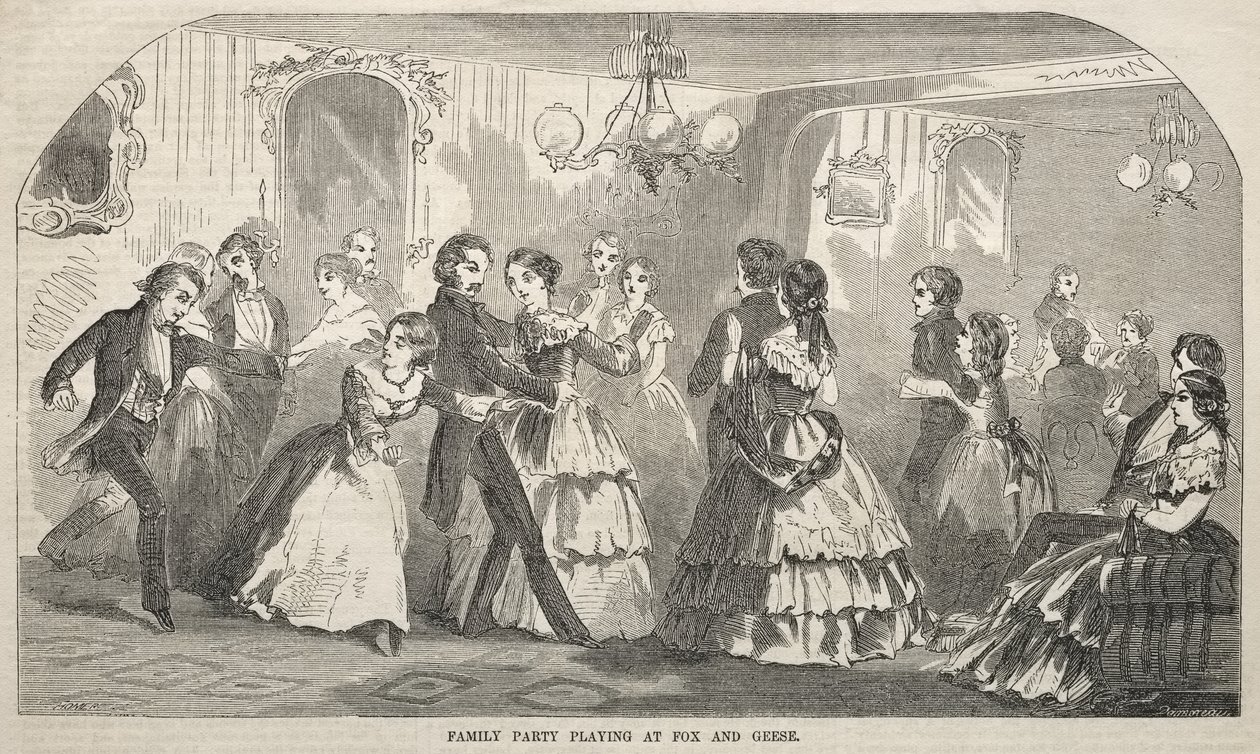 Familieselskap som spiller Rev og gjess av Winslow Homer