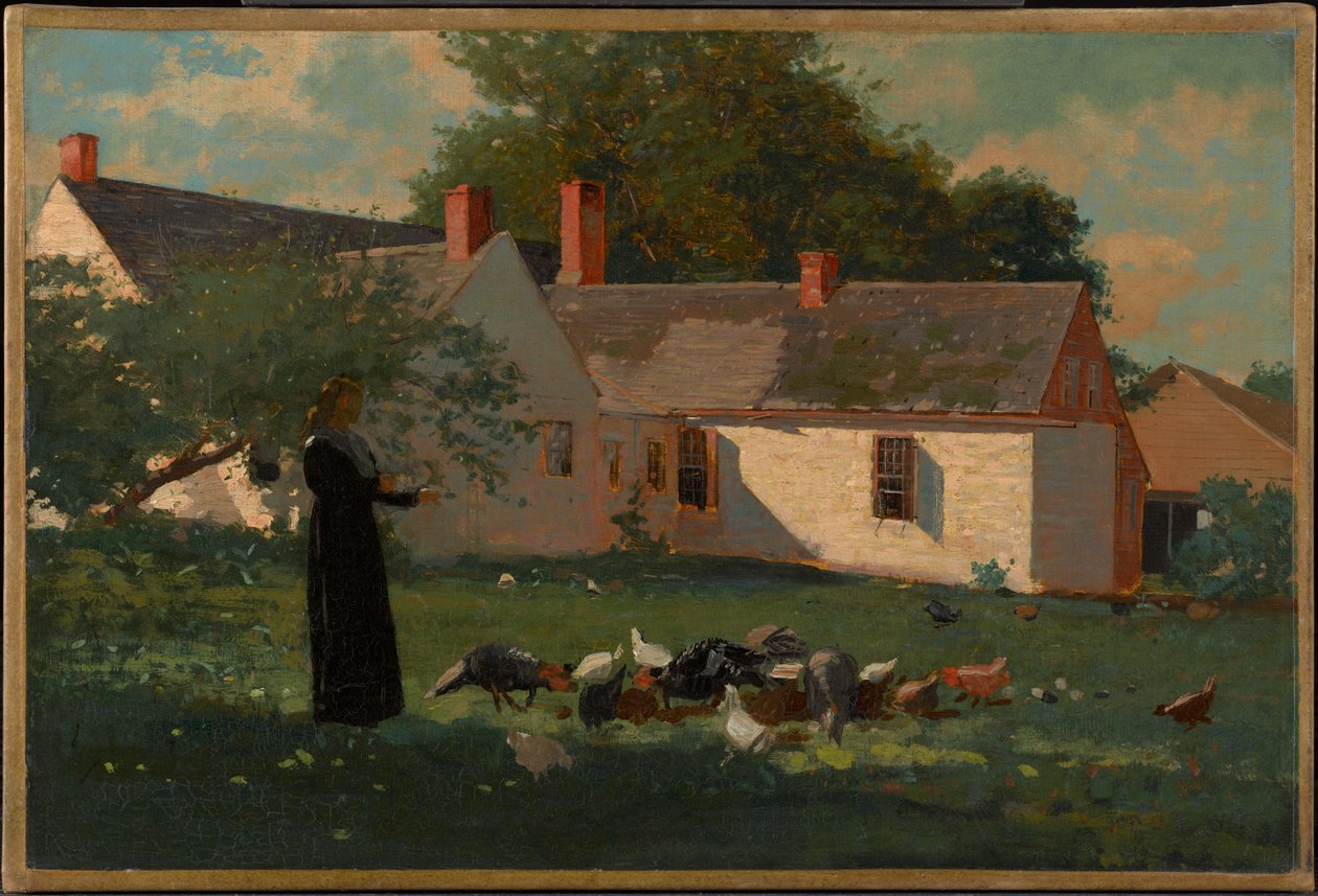 Scene fra gårdsplassen av Winslow Homer