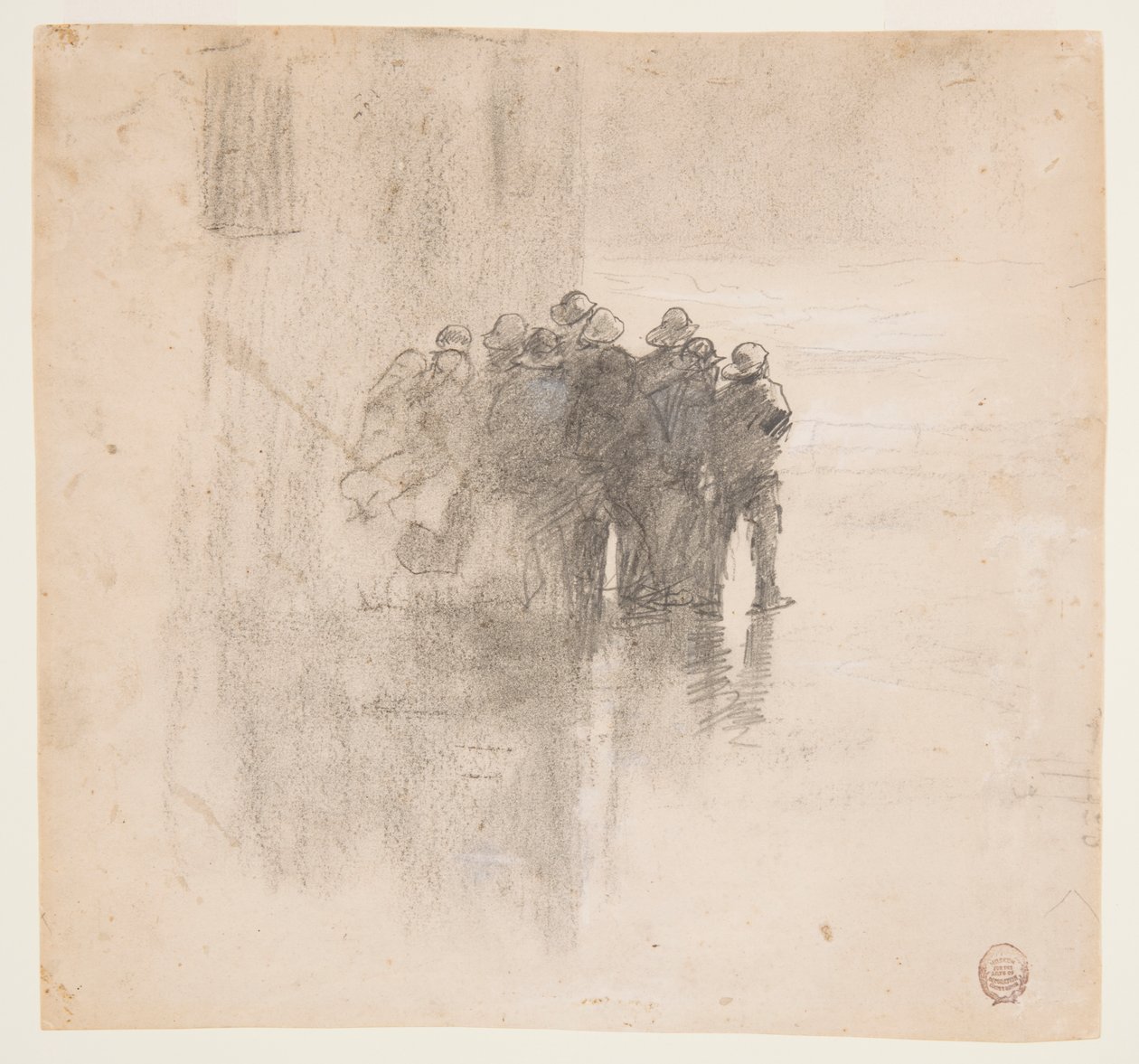 Fiskere i Oilskins, Cullercoats, England av Winslow Homer
