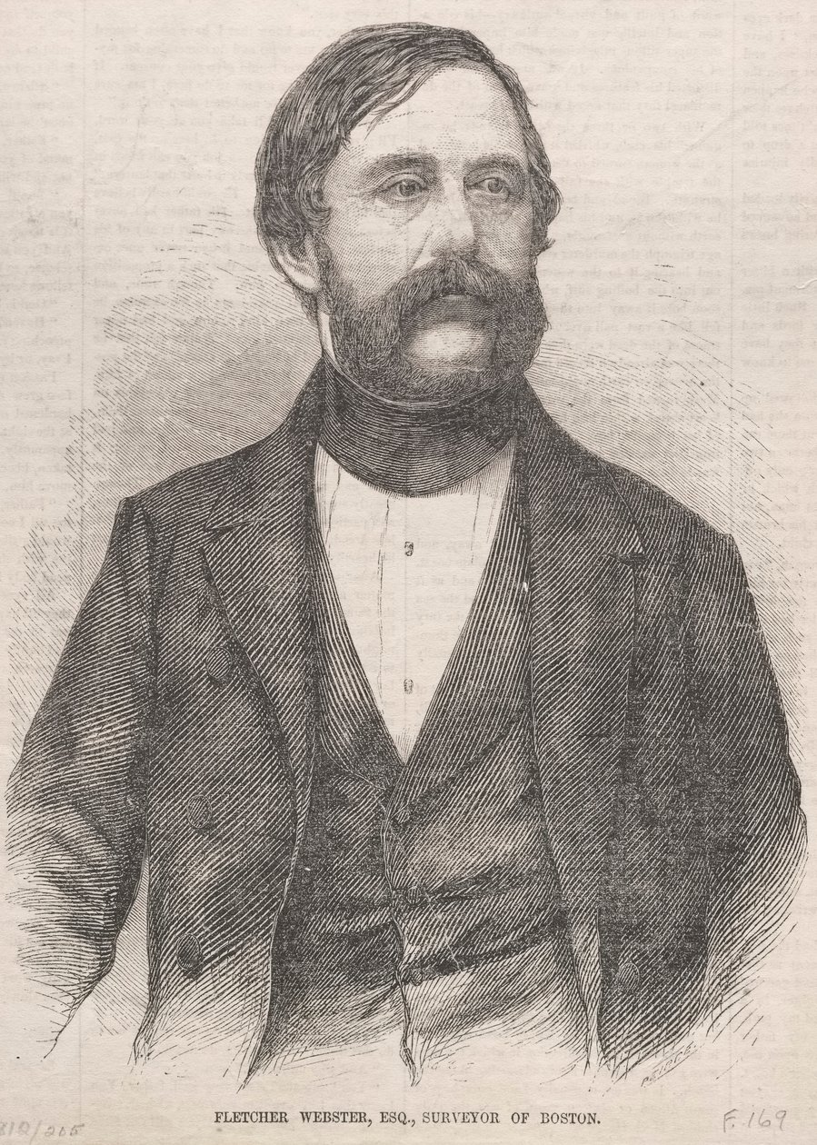 Fletcher Webster, Esq., Surveyor of Boston, 1859. av Winslow Homer