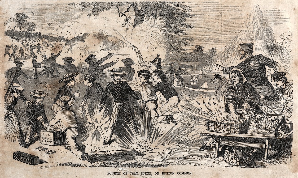 Scene 4. juli på Boston Common av Winslow Homer
