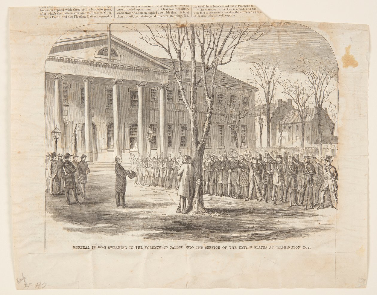 General Thomas Swearing in the Volunteers Called into the Service of the United States at Washington D.C. av Winslow Homer