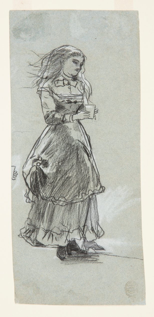 Jente som holder et drikkeglass av Winslow Homer