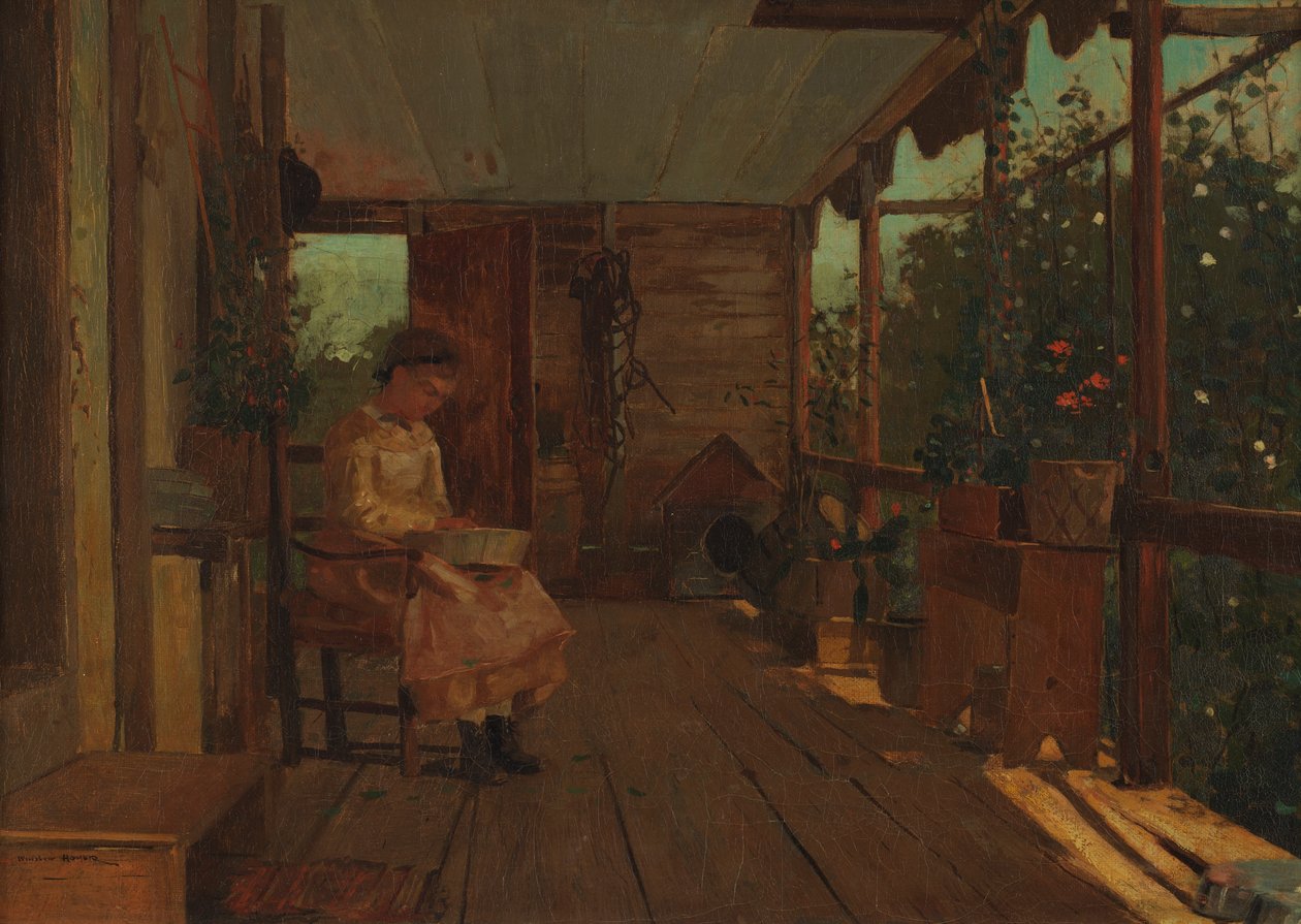 Girl Shelling Peas av Winslow Homer