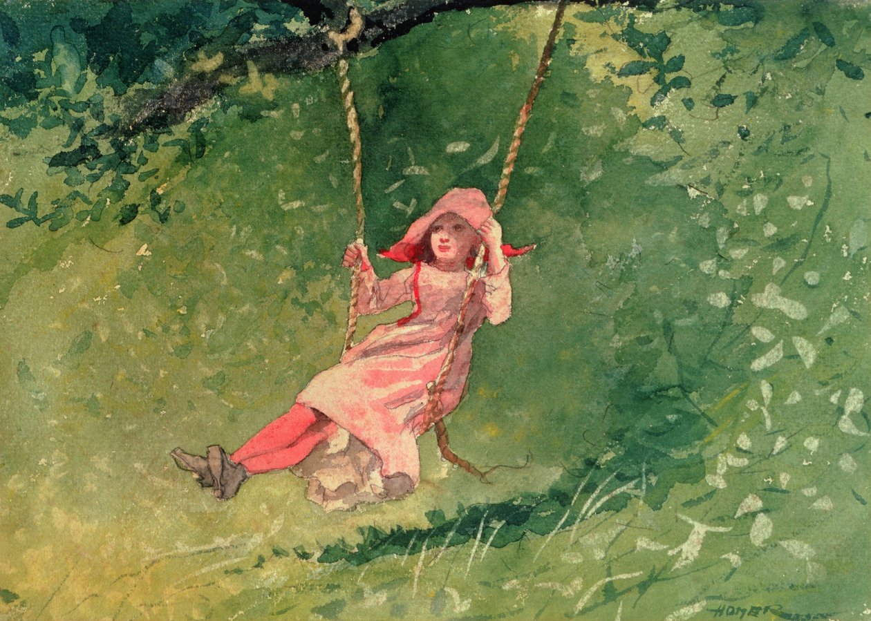 Jente på en huske av Winslow Homer