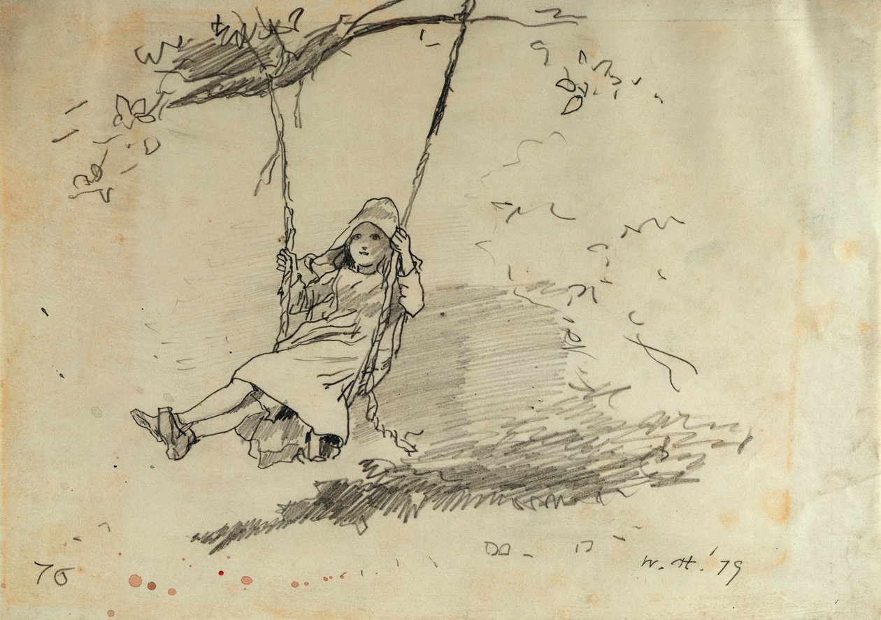 Jente på en huske, 1879 av Winslow Homer