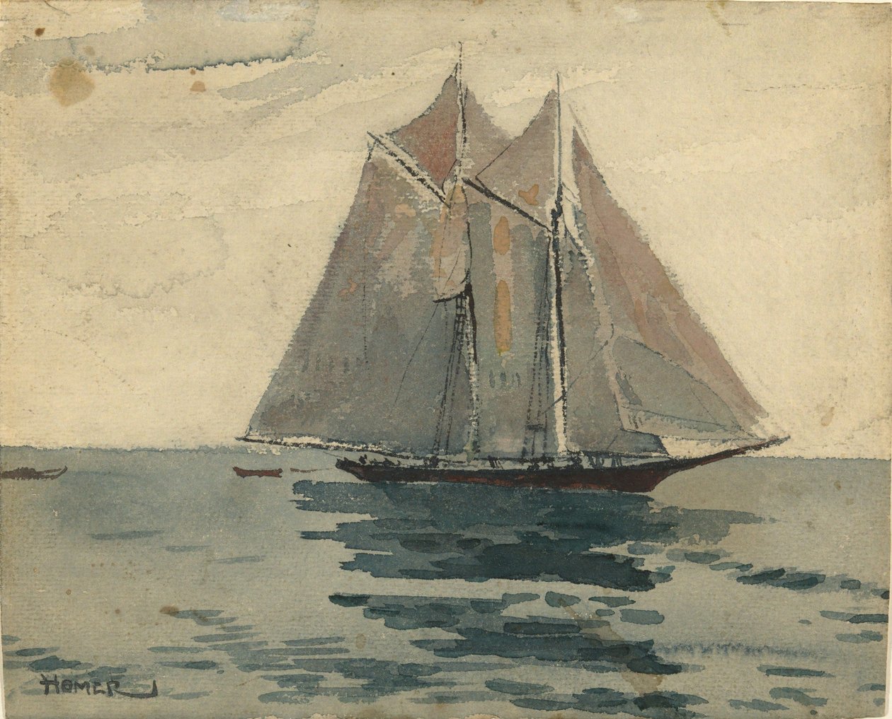 Gloucester-skonnert av Winslow Homer