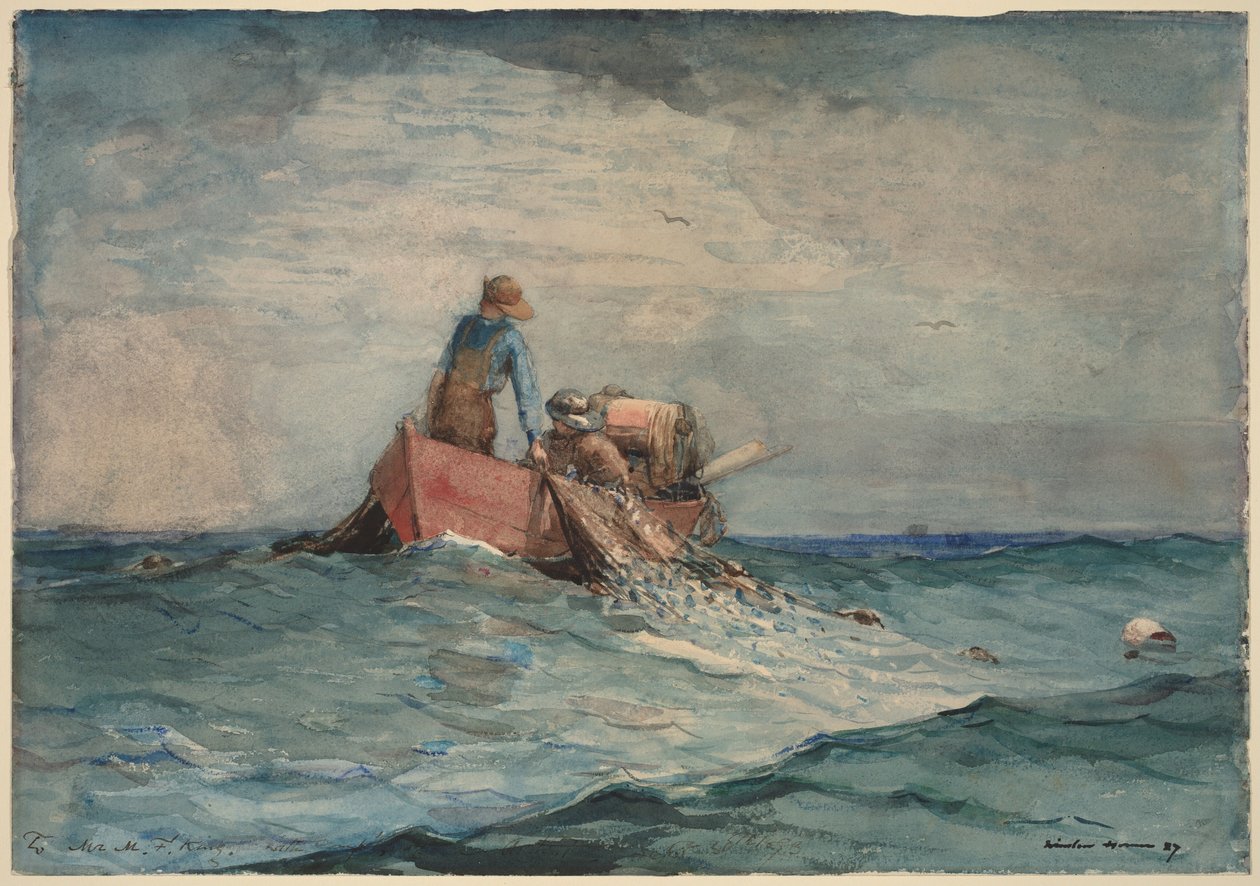 Innhaling av garnene av Winslow Homer