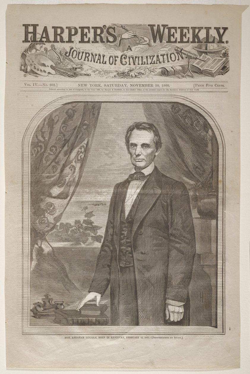 Ærede Abraham Lincoln, født i Kentucky, 12. februar 1809 av Winslow Homer