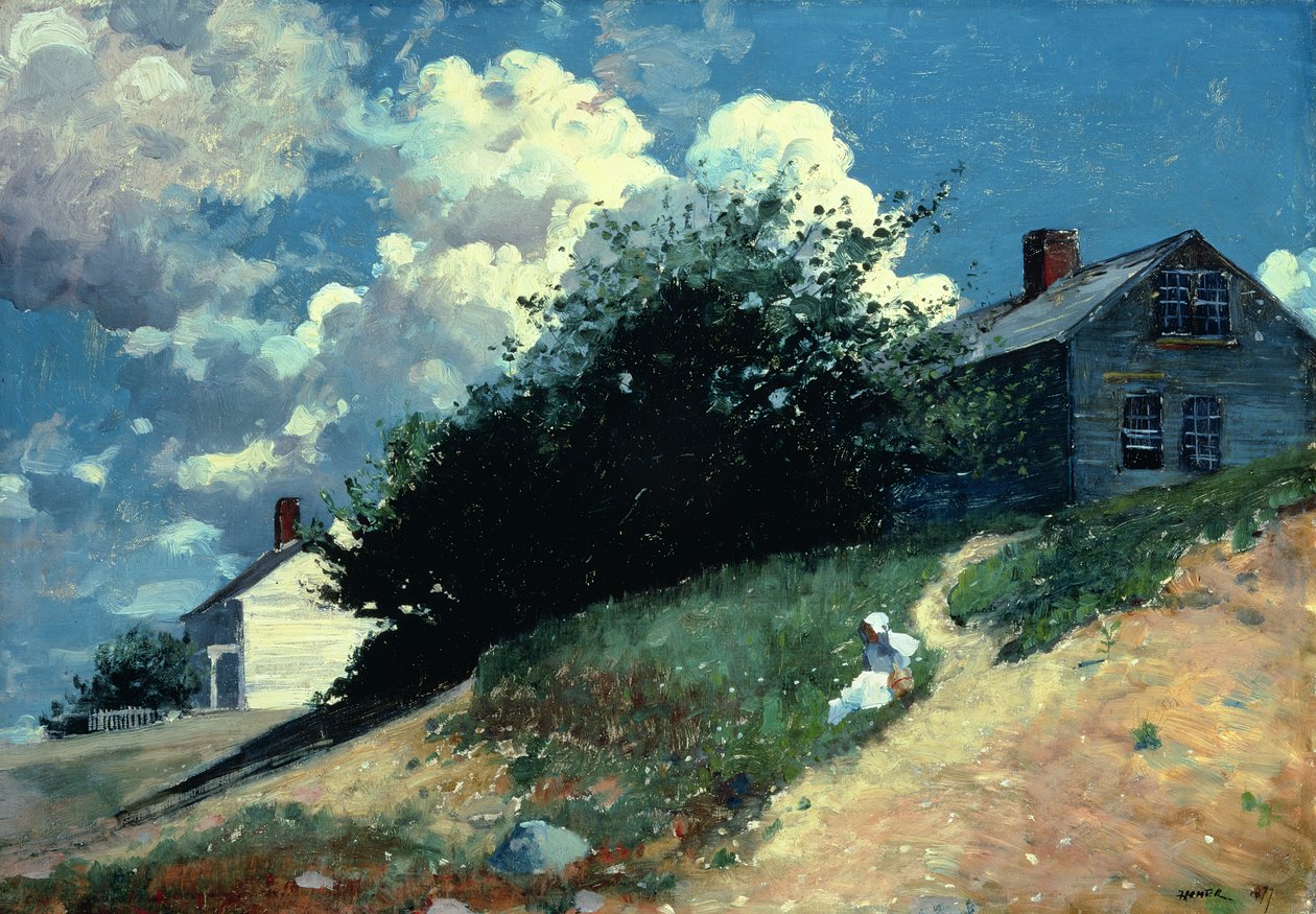 Hus på en høyde, 1879 av Winslow Homer
