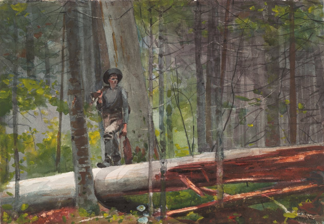 Jeger i Adirondacks av Winslow Homer