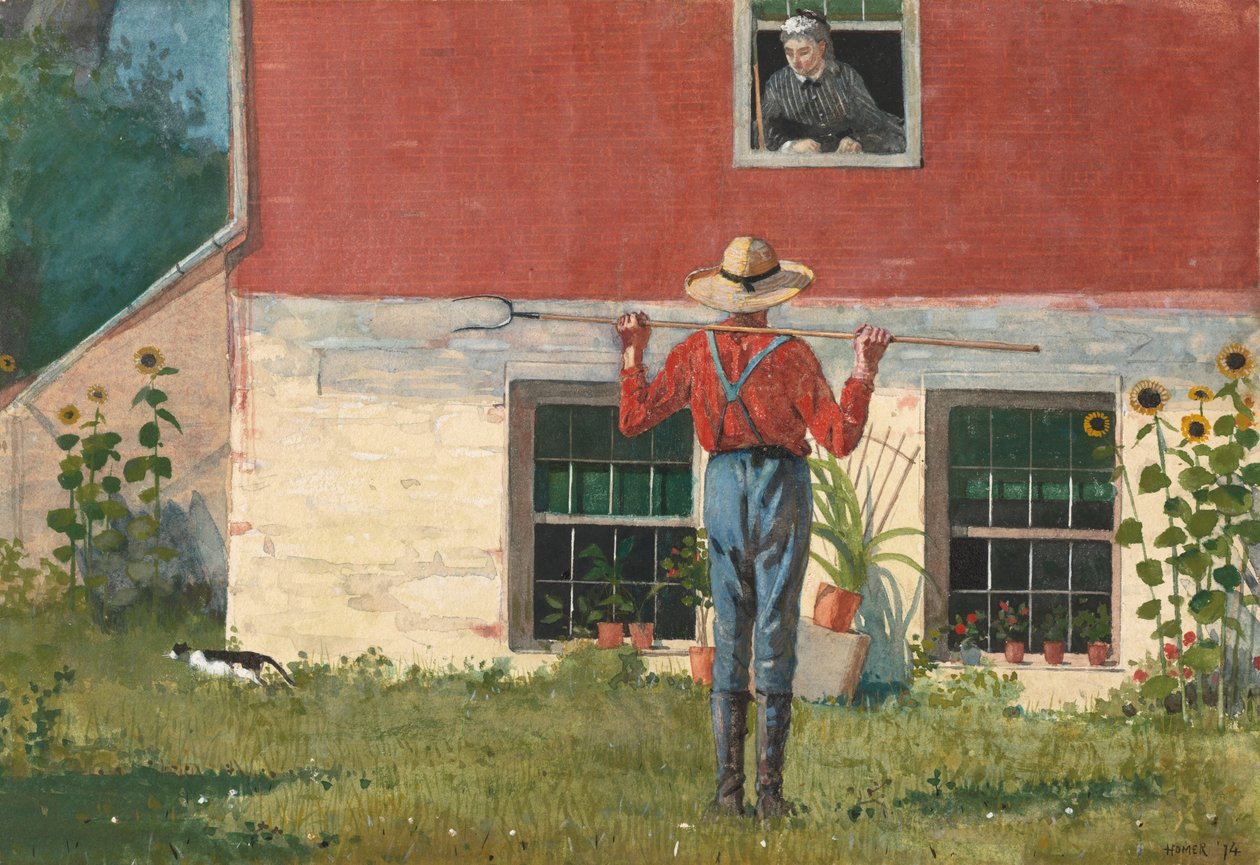 In the Garden Rustic Courtship, 1874. av Winslow Homer