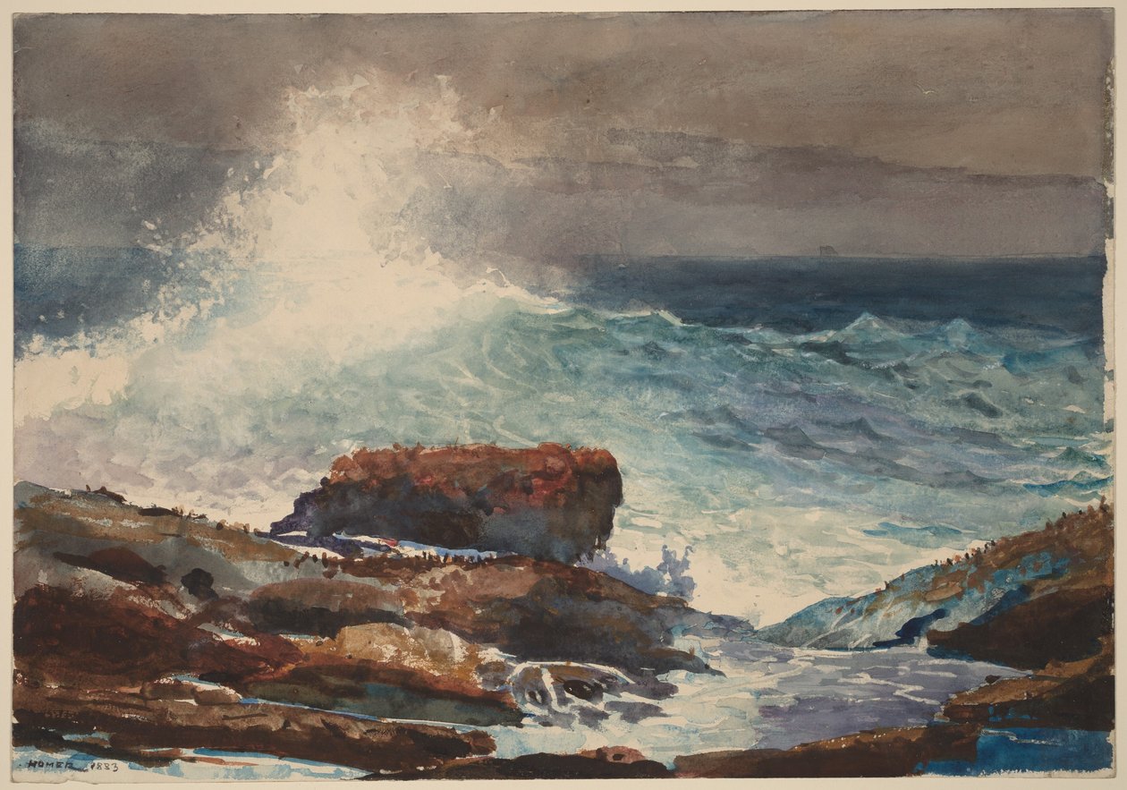 Flomende sjø, Scarboro, Maine av Winslow Homer