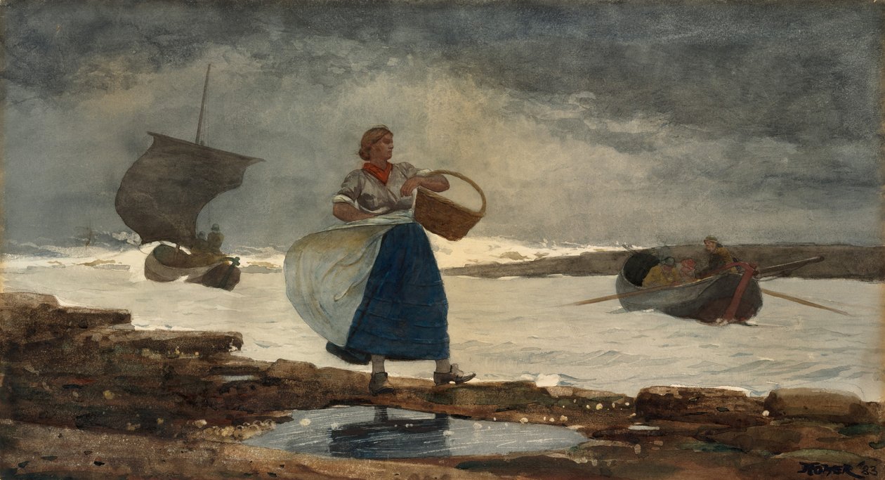 Inne i baren, 1883. av Winslow Homer