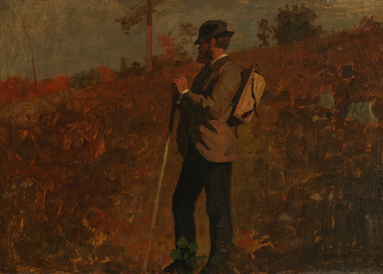 Mann med ryggsekk av Winslow Homer