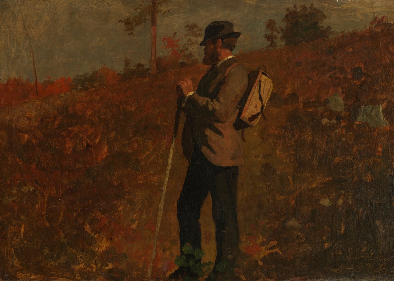 Mann med ryggsekk, 10. oktober 1873. av Winslow Homer