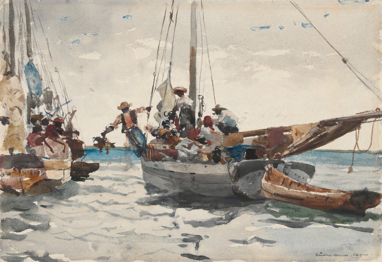 Markedsscene, Nassau av Winslow Homer