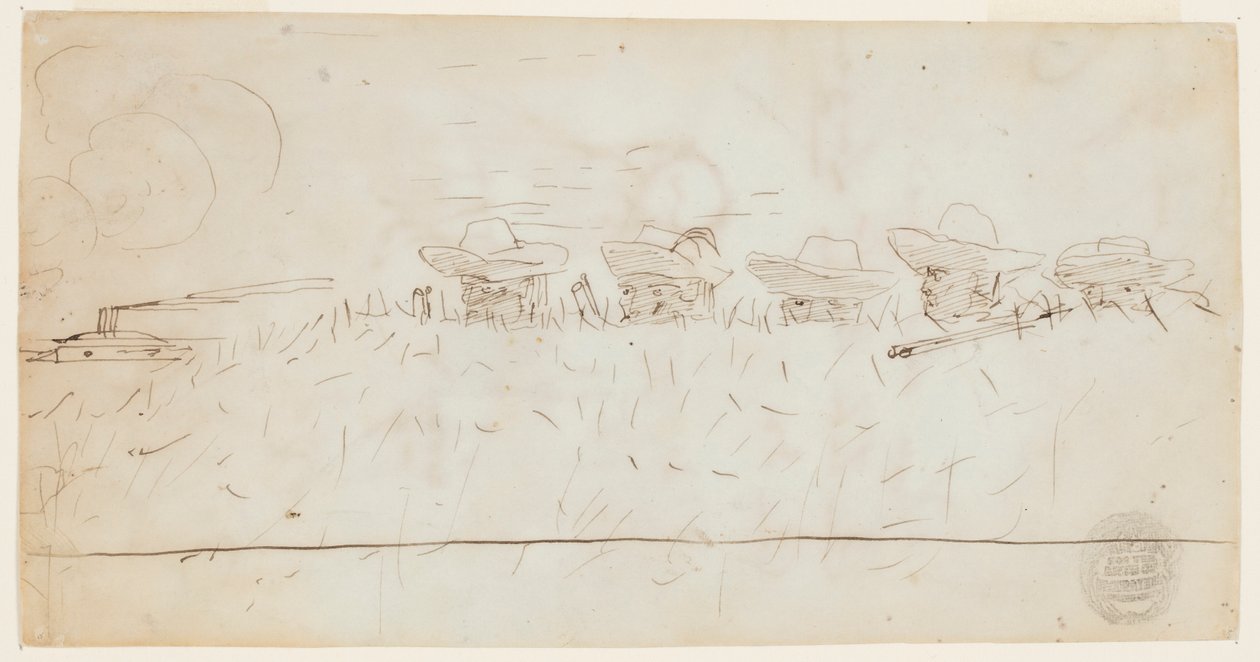 Menn ser over jordarbeid av Winslow Homer