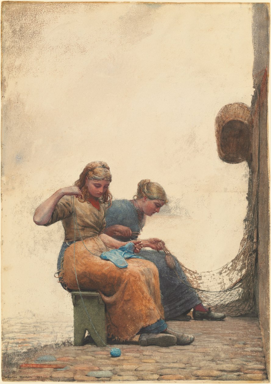 Bøting av garn av Winslow Homer