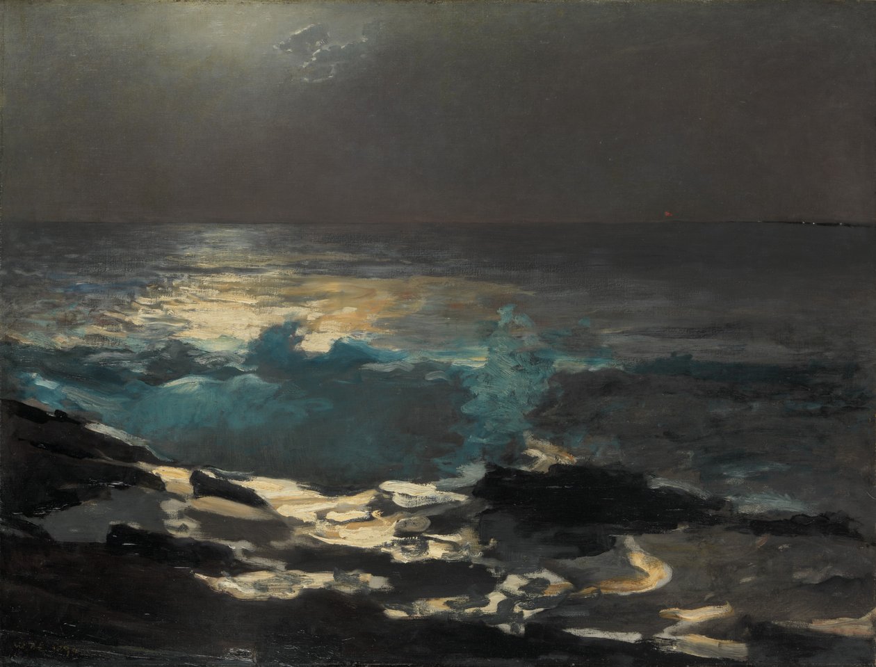 Moonlight, Wood Island Light, 1894. av Winslow Homer