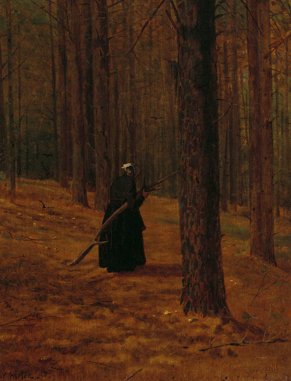 Gammel kvinne samler pensel, 1865 av Winslow Homer