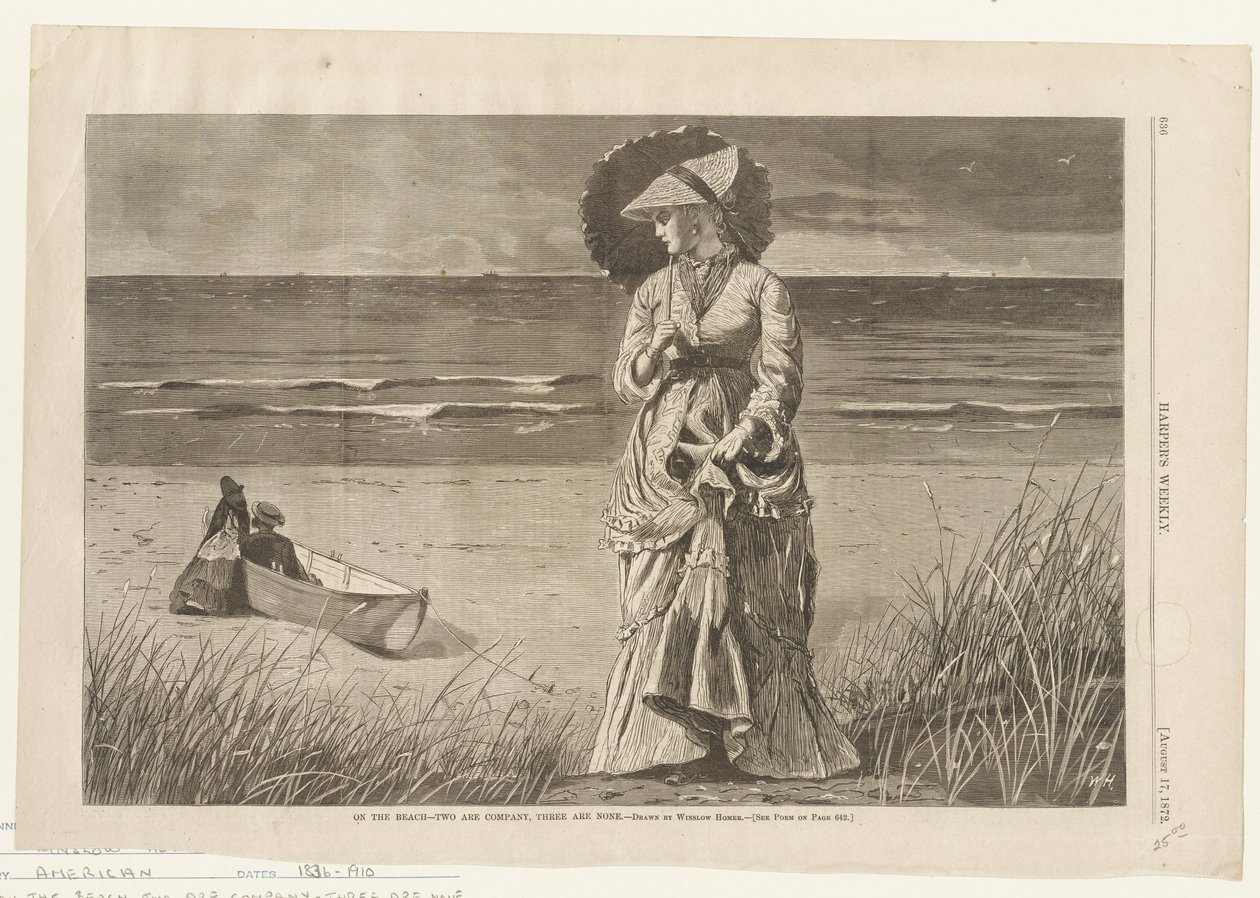På stranden - To er selskap, tre er ingen av Winslow Homer