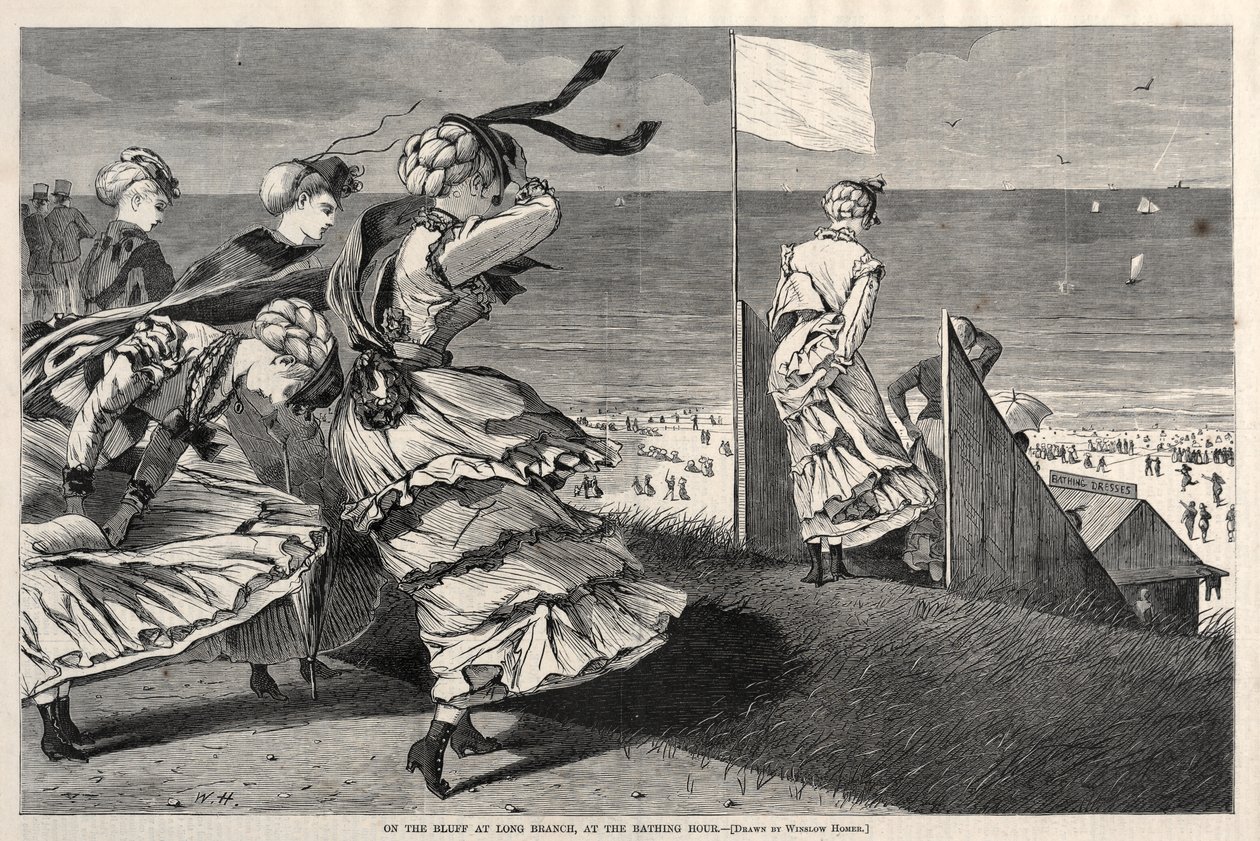 På klippen ved Long Branch, ved badetiden av Winslow Homer