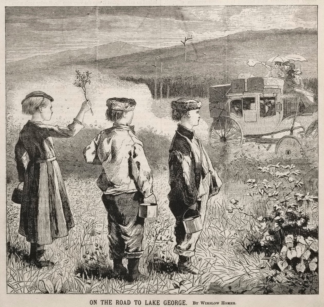 På veien til Lake George, 1869. av Winslow Homer