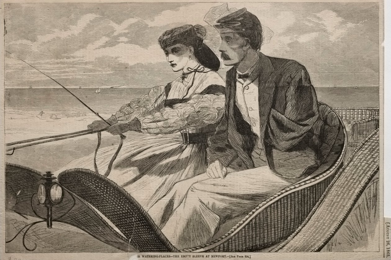 Our Watering Places - The Empty Sleeve at Newport, 1865. av Winslow Homer