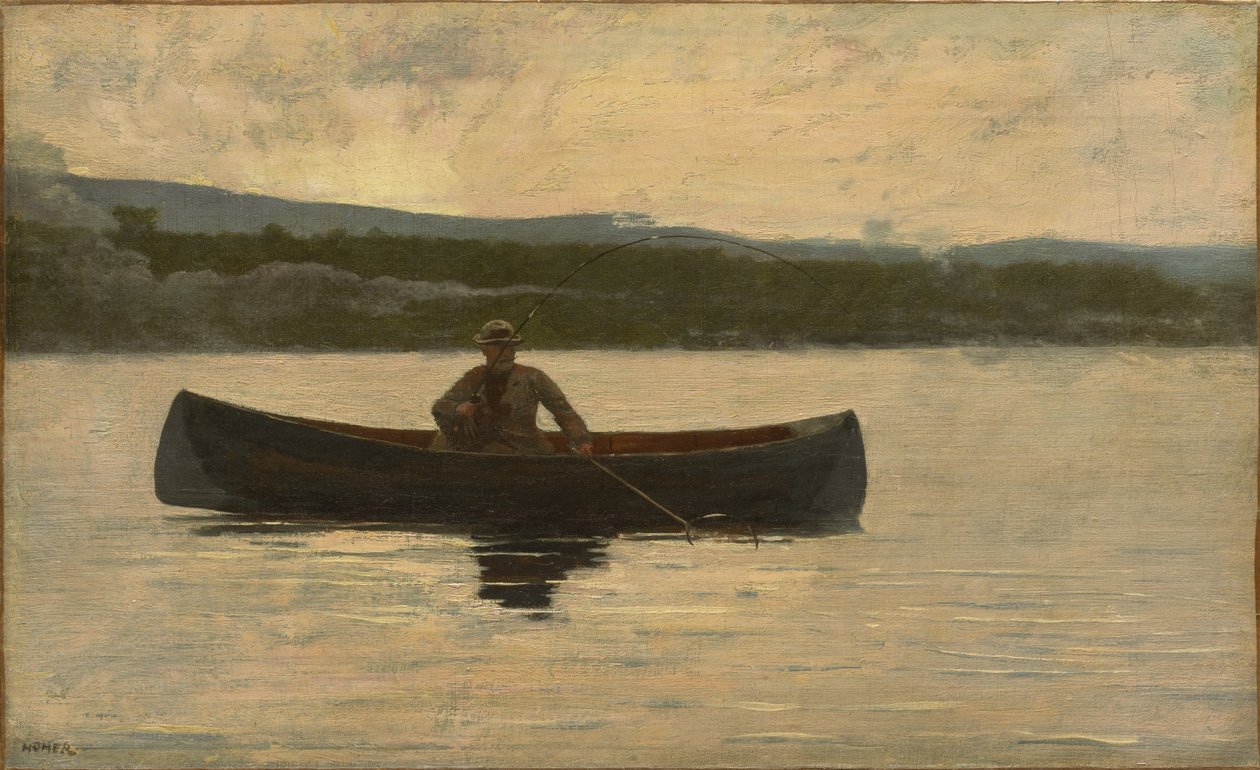 Å kjempe med en fisk av Winslow Homer