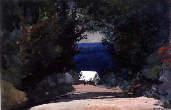 Road in Bermuda, ca. 1899-1901 (akvarell over blyant på papir) av Winslow Homer