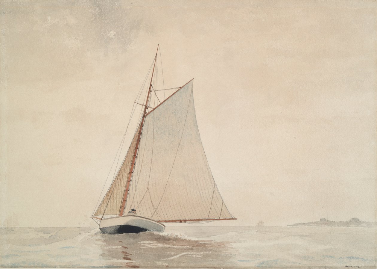 Seiler utenfor Gloucester av Winslow Homer