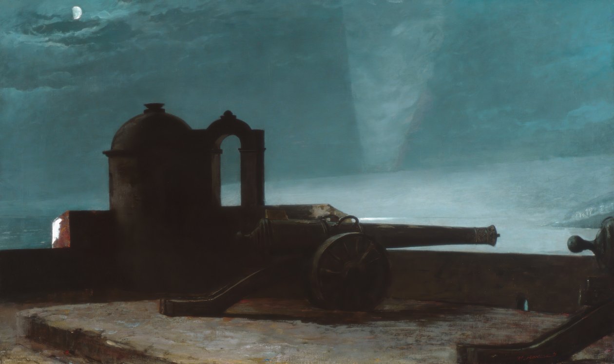 Søkelys ved havneinngangen, Santiago de Cuba, 1901. av Winslow Homer