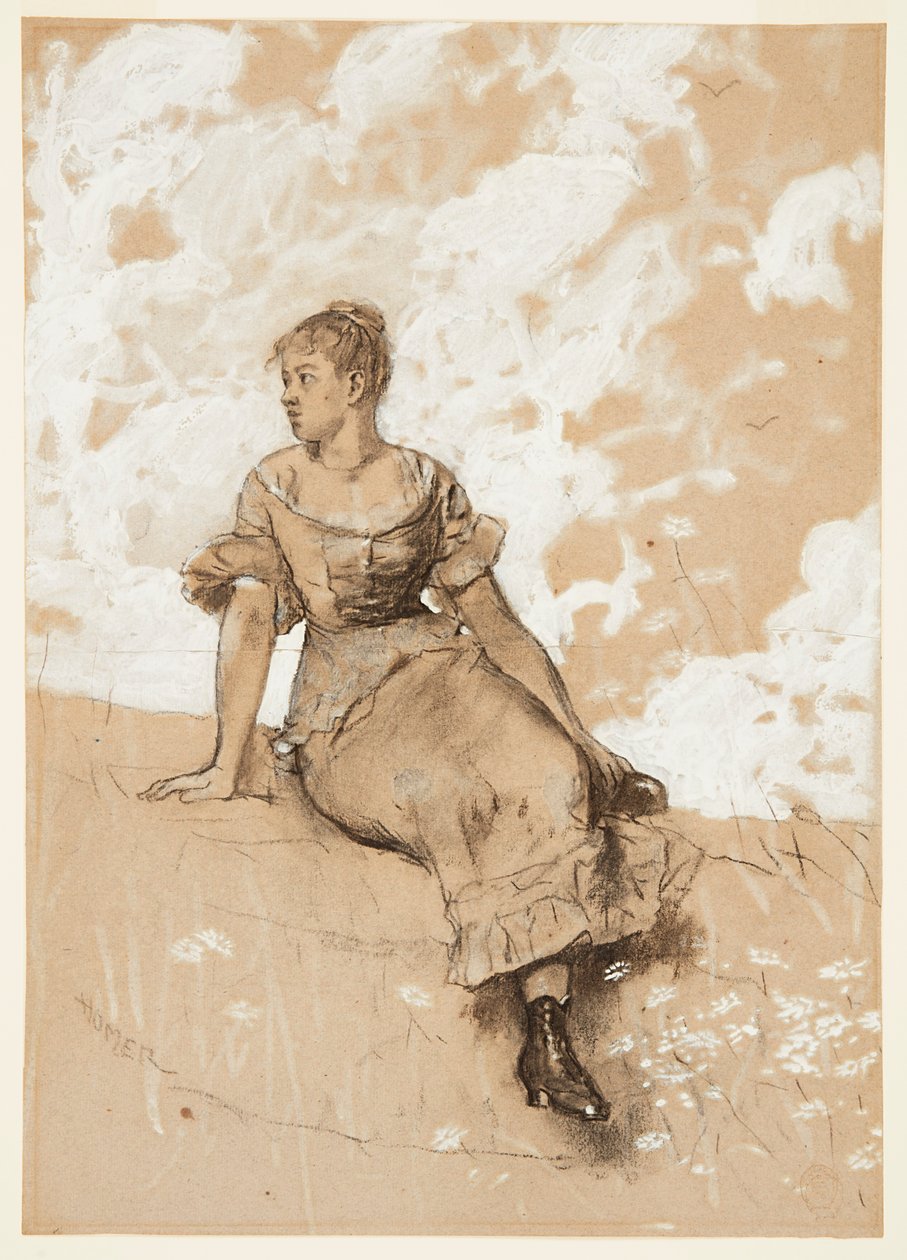 Sittende jente av Winslow Homer