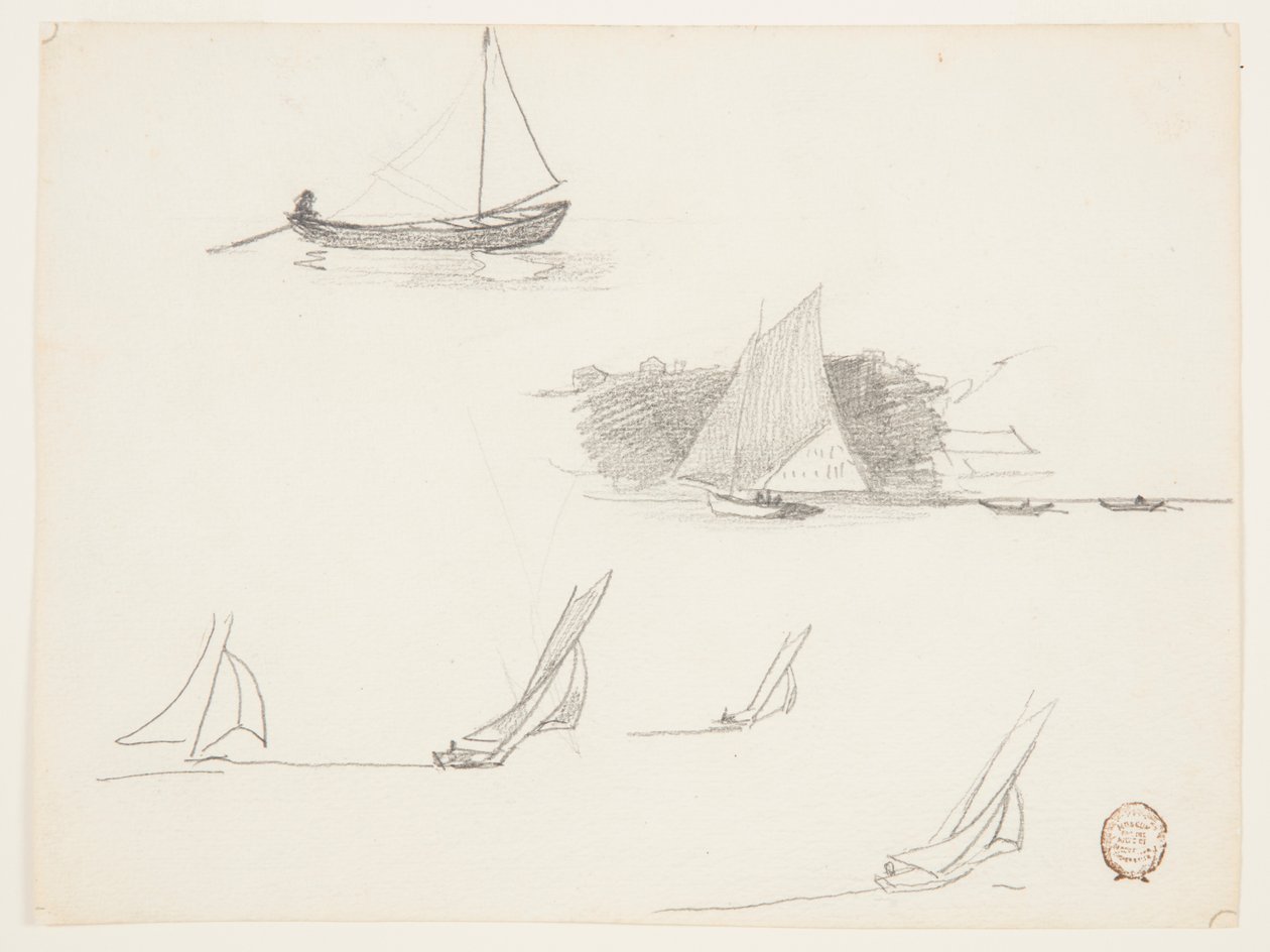 Seks studier av seilbåter av Winslow Homer