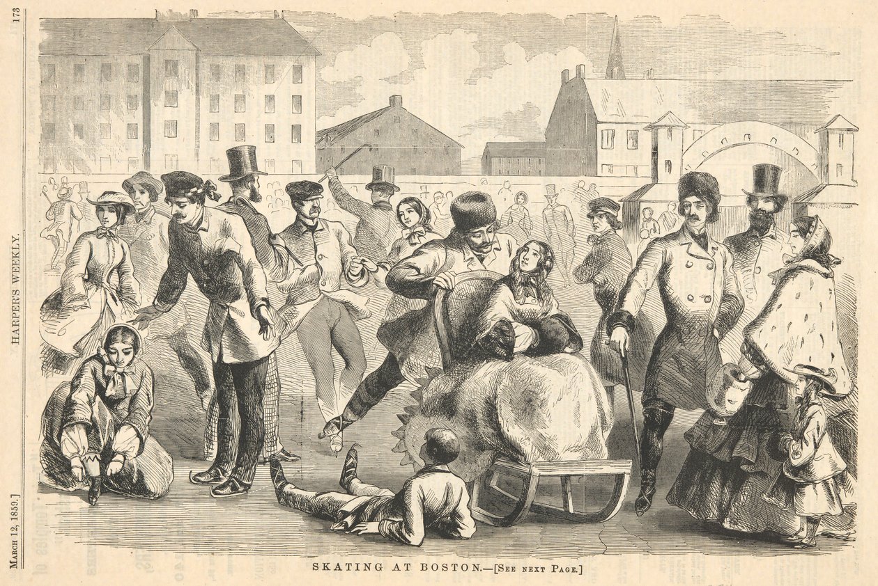 Skating i Boston, fra Harper av Winslow Homer