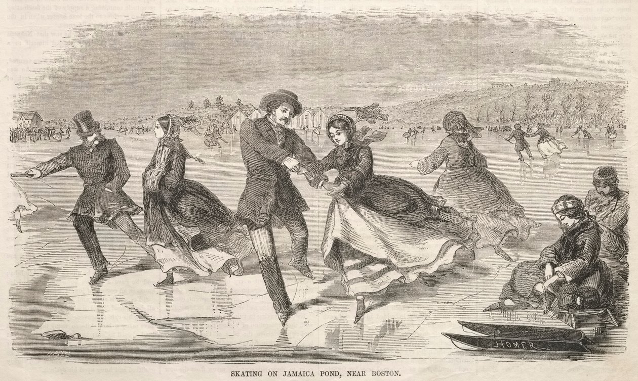 Skating på Jamaica Pond, nær Boston, 1859. av Winslow Homer