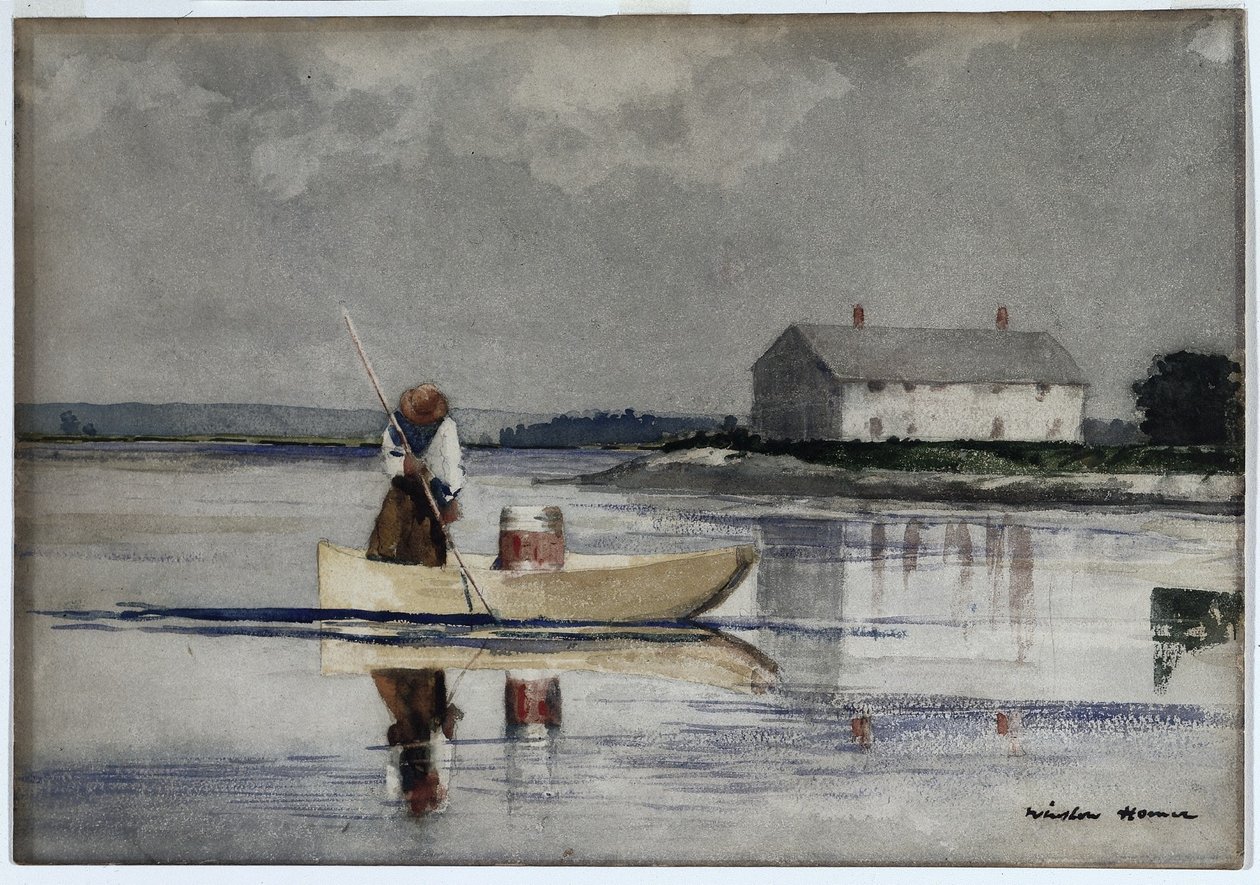 Spydeål, slutten av 1800-tallet. av Winslow Homer