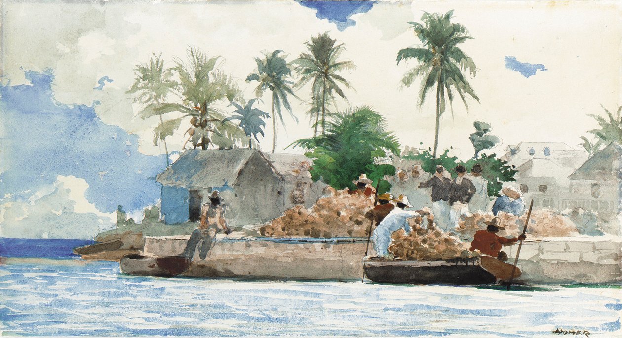 Sponge Fisherman, Bahamas av Winslow Homer