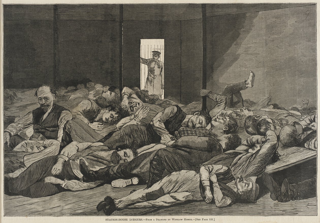 Losjerende i stasjonshuset av Winslow Homer