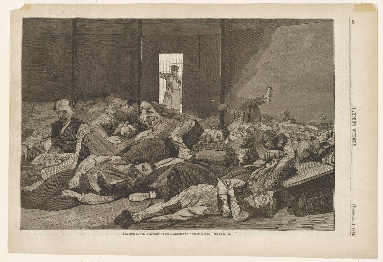Losjerende i stasjonshuset av Winslow Homer