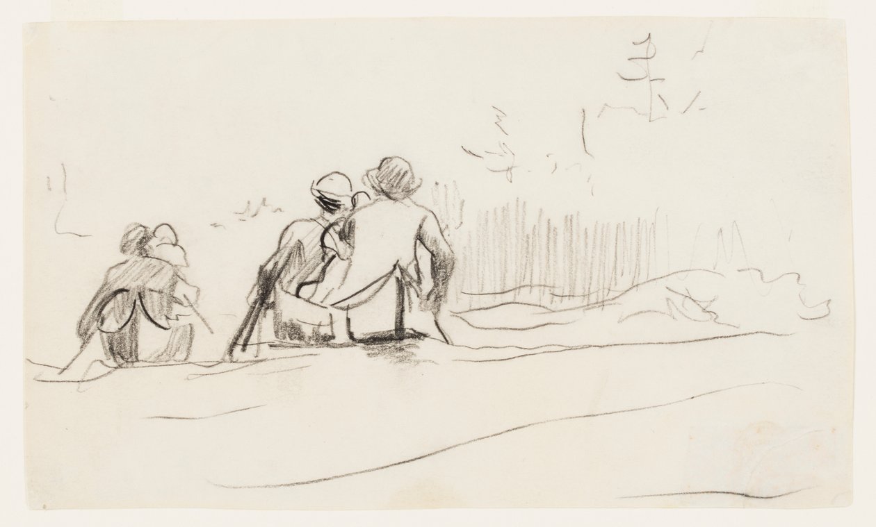 Hekken utsikt over to kanoer av Winslow Homer