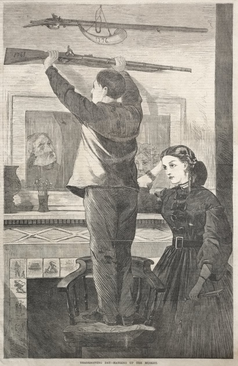 Thanksgiving – Å legge bort musketten av Winslow Homer
