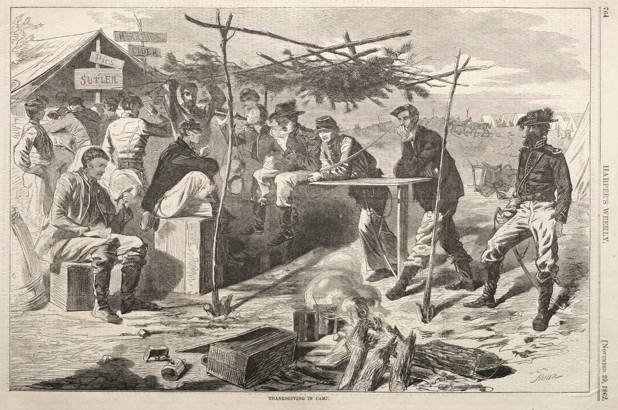 Thanksgiving i leiren, 1862. av Winslow Homer