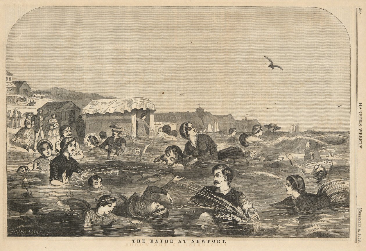 The Bathe at Newport, fra Harper av Winslow Homer